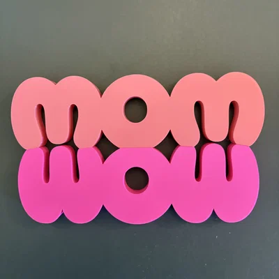 Mô hình chữ 3D MOM WOW - Món quà ý nghĩa tặng mẹ