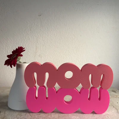 Mô hình chữ 3D MOM WOW - Món quà ý nghĩa tặng mẹ