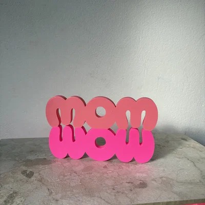 Mô hình chữ 3D MOM WOW - Món quà ý nghĩa tặng mẹ