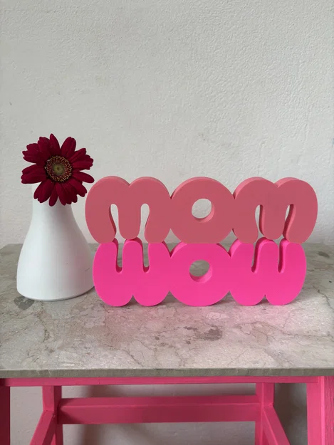 Mô hình chữ 3D MOM WOW - Món quà ý nghĩa tặng mẹ - Image 4