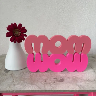 Mô hình chữ 3D MOM WOW - Món quà ý nghĩa tặng mẹ