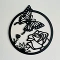 Bướm và Hoa (Butterfly With Flowers) – Trang trí treo tường - Thumbnail 1