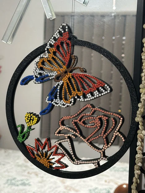 Bướm và Hoa (Butterfly With Flowers) – Trang trí treo tường - Image 2