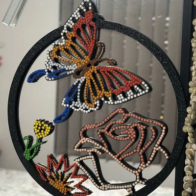 Bướm và Hoa (Butterfly With Flowers) – Trang trí treo tường