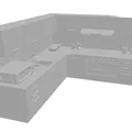 Mô hình trang trí gian bếp hiện đại GT3 (file in 3D) - Thumbnail 2