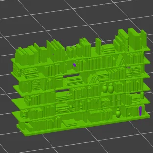Mô hình kệ sách 3D trang trí tinh xảo (MODELLINO DI ARREDO GT2)
