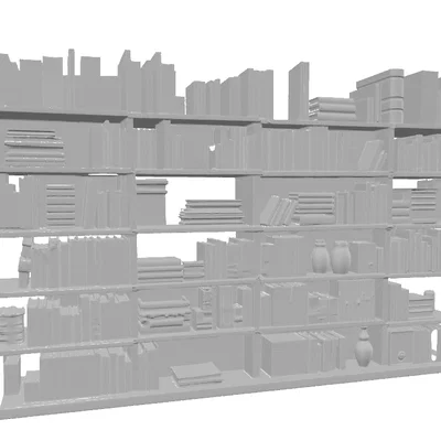 Mô hình kệ sách 3D trang trí tinh xảo (MODELLINO DI ARREDO GT2)