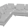 Mô hình ghế sofa chữ L trang trí (Modellino di Arredo GT1) in 3D - Thumbnail 2