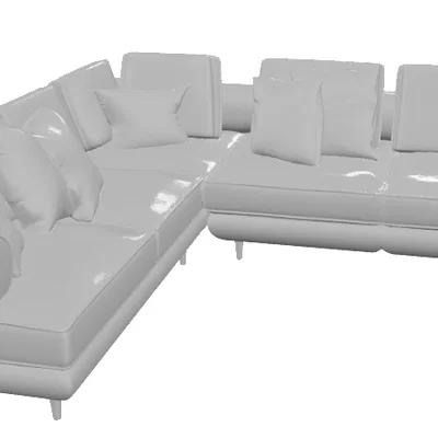 Mô hình ghế sofa chữ L trang trí (Modellino di Arredo GT1) in 3D