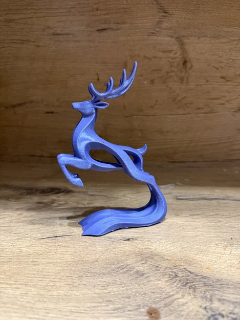 Tượng Hươu Bật Nhảy Dáng Chảy Mượt (Flowing Leaping Deer Sculpture) - Image 1