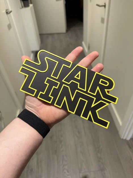 Logo Starlink x Starwars (phong cách font Star Wars) - Image 1