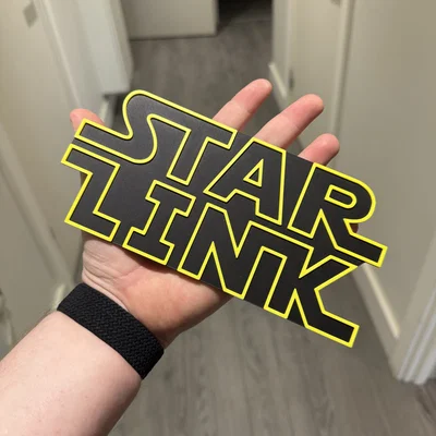Logo Starlink x Starwars (phong cách font Star Wars)