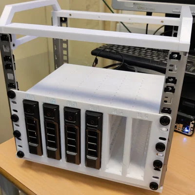 Khung 3U 6x HDD SATA 3.5" cho rack 10" (sled hot swap kiểu Dell)