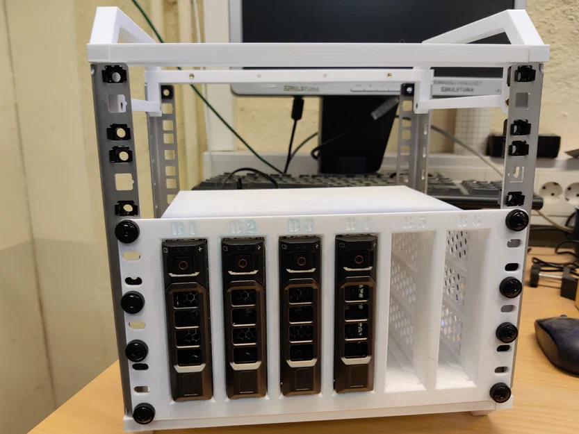 Khung 3U 6x HDD SATA 3.5" cho rack 10" (sled hot swap kiểu Dell) - Image 3