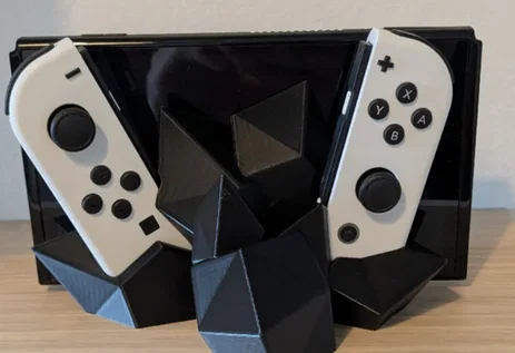 Đế giữ tay cầm Nintendo Switch hình khối pha lê độc đáo - Image 1