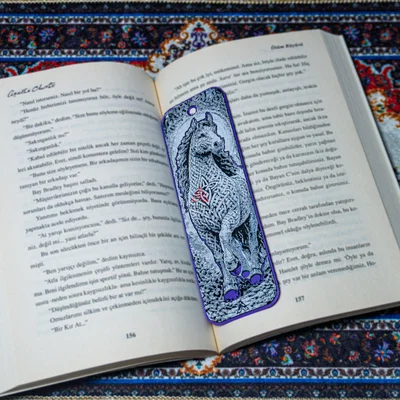 Bookmark Ngựa Celtic Knot (HueForge)