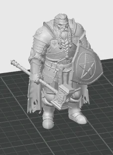 Mô hình 3D Dwarf Paladin - Chiến binh người lùn cho game D&D - Image 1