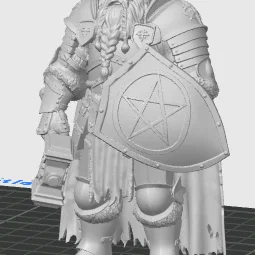 Mô hình 3D Dwarf Paladin - Chiến binh người lùn cho game D&D