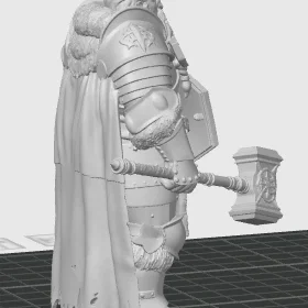 Mô hình 3D Dwarf Paladin - Chiến binh người lùn cho game D&D
