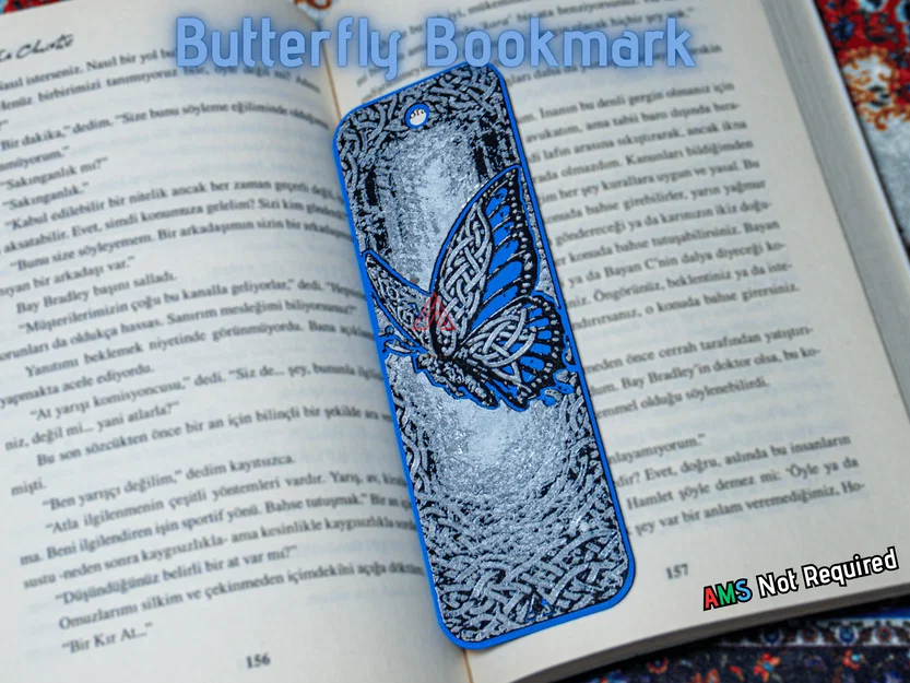 Bươm bướm Celtic Knot - Bookmark HueForge - Image 1