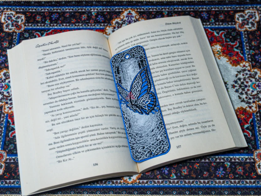 Bươm bướm Celtic Knot - Bookmark HueForge - Image 2