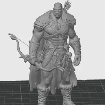 Mô hình 3D Goliath Ranger với cung tên cho Dungeons & Dragons