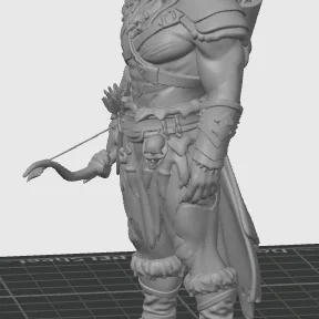 Mô hình 3D Goliath Ranger với cung tên cho Dungeons & Dragons