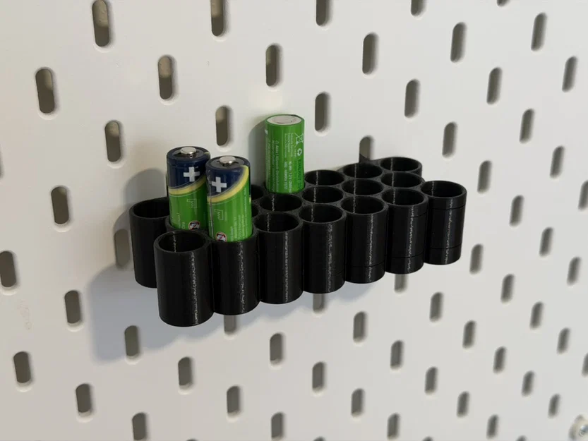 Khay treo lưu trữ 20 viên pin AA cho bảng Ikea Skadis - Image 1