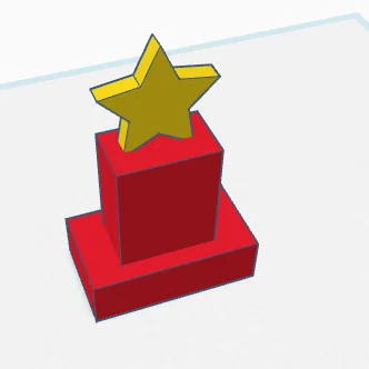 Mô hình cúp ngôi sao (Trophy) 3D đơn giản, đẹp mắt để trang trí