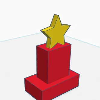 Mô hình cúp ngôi sao (Trophy) 3D đơn giản, đẹp mắt để trang trí