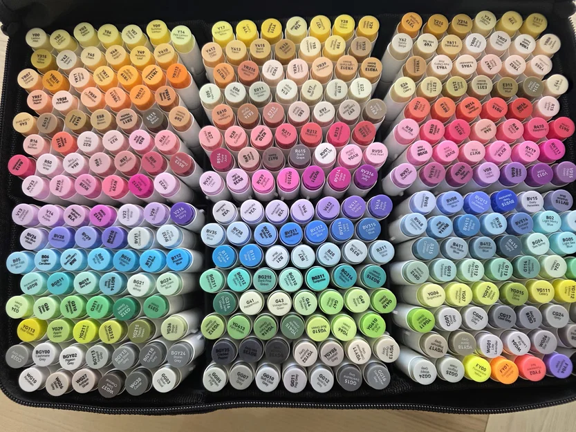 Khung chia ô cho Ohuhu 320 alcohol marker (Ohuhu 320 alcohol marker grid) - Image 5