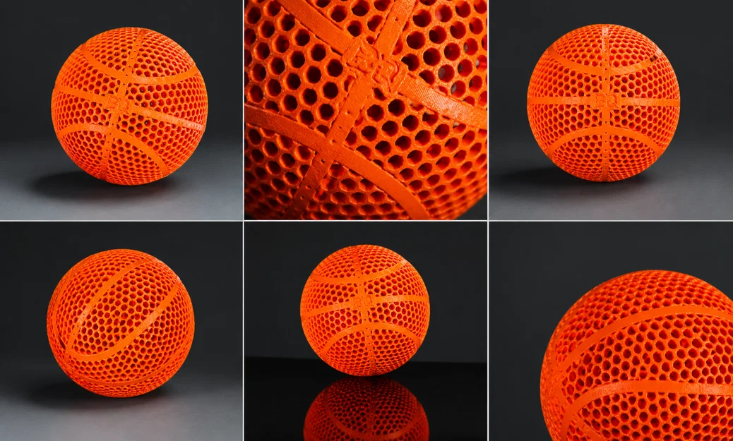 Mô hình bóng rổ Airless Basketball in 3D - Tự tạo tại nhà - Image 1