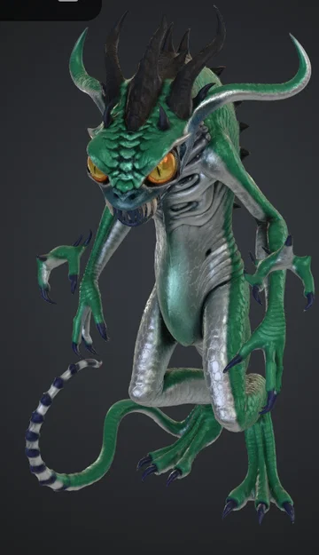 Mô hình 3D Grünes Monster - Quái vật giả tưởng chi tiết sắc nét - Image 1