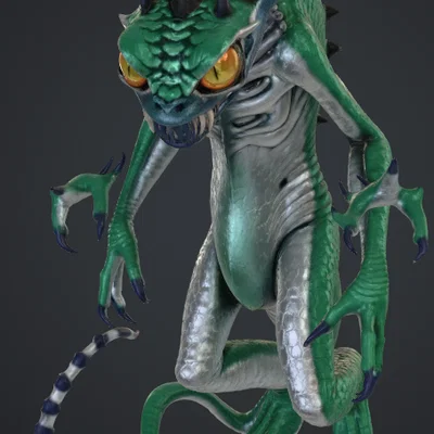 Mô hình 3D Grünes Monster - Quái vật giả tưởng chi tiết sắc nét