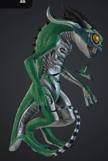 Mô hình 3D Grünes Monster - Quái vật giả tưởng chi tiết sắc nét - Image 2