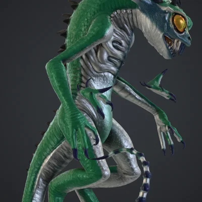 Mô hình 3D Grünes Monster - Quái vật giả tưởng chi tiết sắc nét
