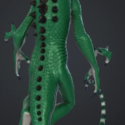 Mô hình 3D Grünes Monster - Quái vật giả tưởng chi tiết sắc nét
