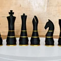 Bộ Cờ Vua Hiện Đại (Modern Chess Set) – STL & 3MF In 3D - Thumbnail 1