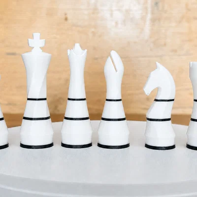 Bộ Cờ Vua Hiện Đại (Modern Chess Set) – STL & 3MF In 3D