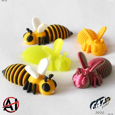 SpringBee – Ong lò xo mini dẻo, print-in-place