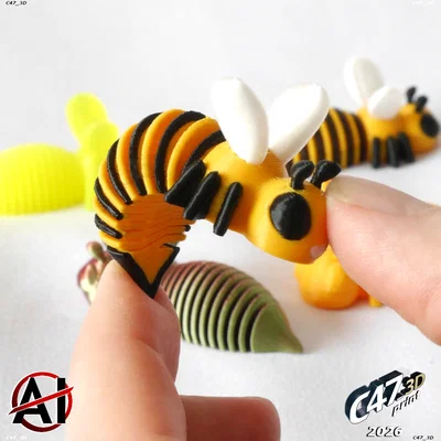 SpringBee – Ong lò xo mini dẻo, print-in-place
