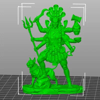 Mô hình 3D thần Kaala Bhairava chi tiết sắc nét cho máy in Resin