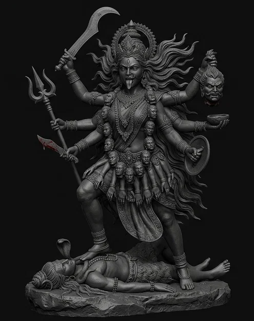 Mô hình 3D Nữ thần Kaali (Maa Kaali) chi tiết cao - Image 2