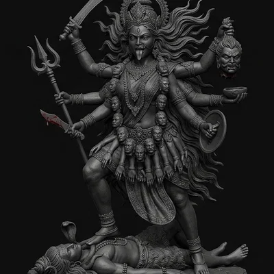 Mô hình 3D Nữ thần Kaali (Maa Kaali) chi tiết cao