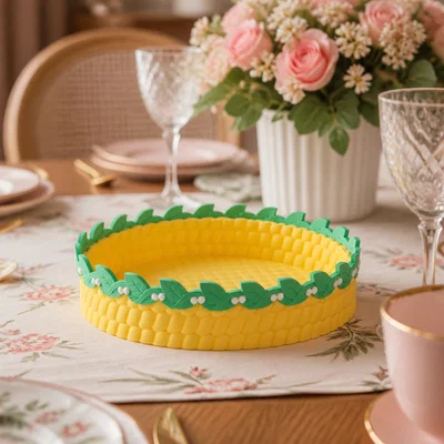 Khay Đan Giỏ Hình Lá Chanh (Lemon Leaf Basket Tray)