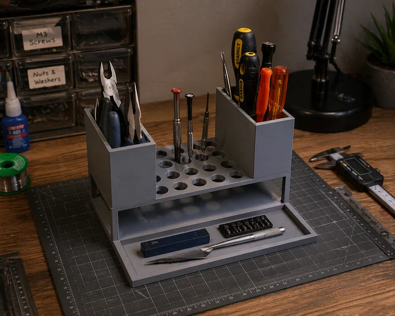 Khay đựng dụng cụ đa năng (Tool Holder) - Giải pháp sắp xếp bàn làm việc - Image 1