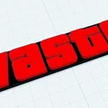 Mô hình logo WASTED phong cách game GTA để in 3D - Thumbnail 3