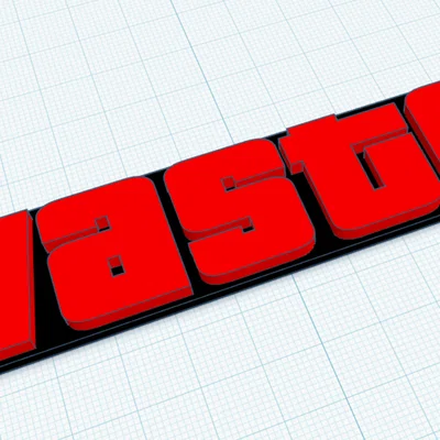 Mô hình logo WASTED phong cách game GTA để in 3D