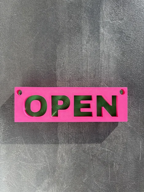OPEN - CLOSED – Bảng treo cửa đảo mặt (Reversible Door Sign) - Image 1