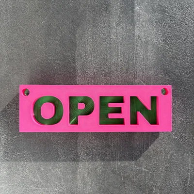 OPEN - CLOSED – Bảng treo cửa đảo mặt (Reversible Door Sign)